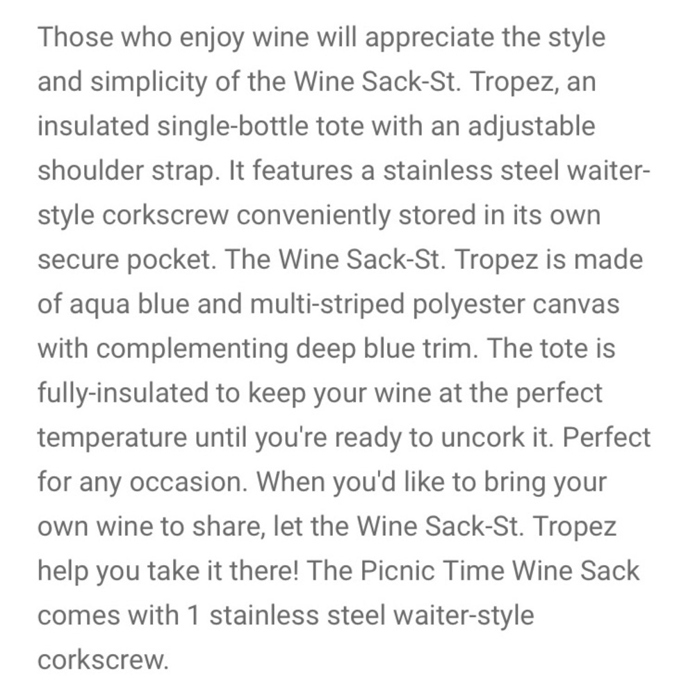 St. Tropez Wine Sack - Picture 3 of 3